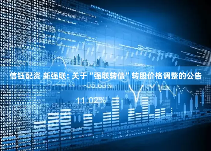 信钰配资 新强联: 关于“强联转债”转股价格调整的公告